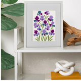 Iris Needle Felting Panel