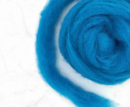 Island Blue Carded Corriedale Felting Wool