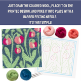 Lady's Slipper- Felted Art Tile