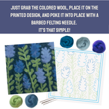 Bluebonnet- Felted Art Tile