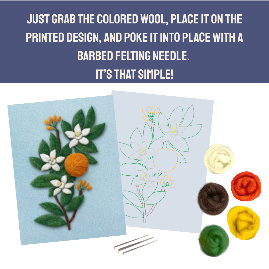 Orange Blossom - Felted Art
