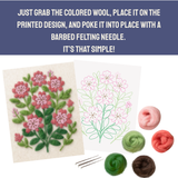 Mountain Laurel- Felted Art