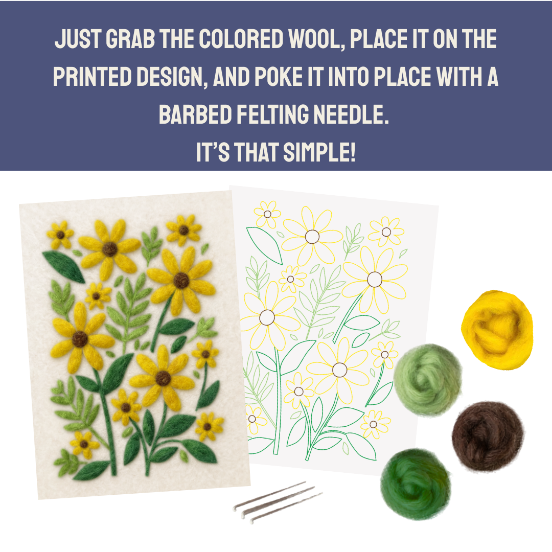 Black-Eyed Susan - Felted Art