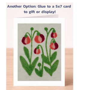Lady's Slipper - Felted Art