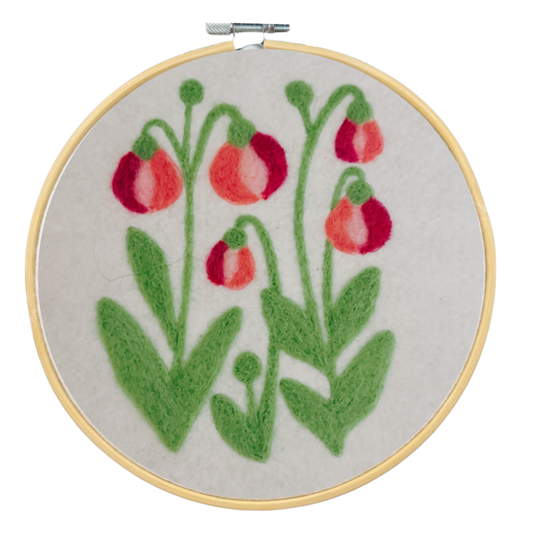 Lady's Slipper - Felted Art