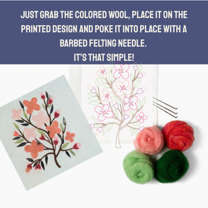 Peach Blossom - Felted Art