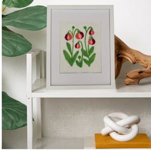 Lady's Slipper - Felted Art