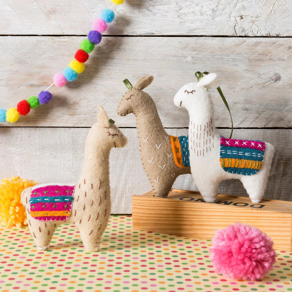 Llama Felt Craft Kit - Makes a Set of 3