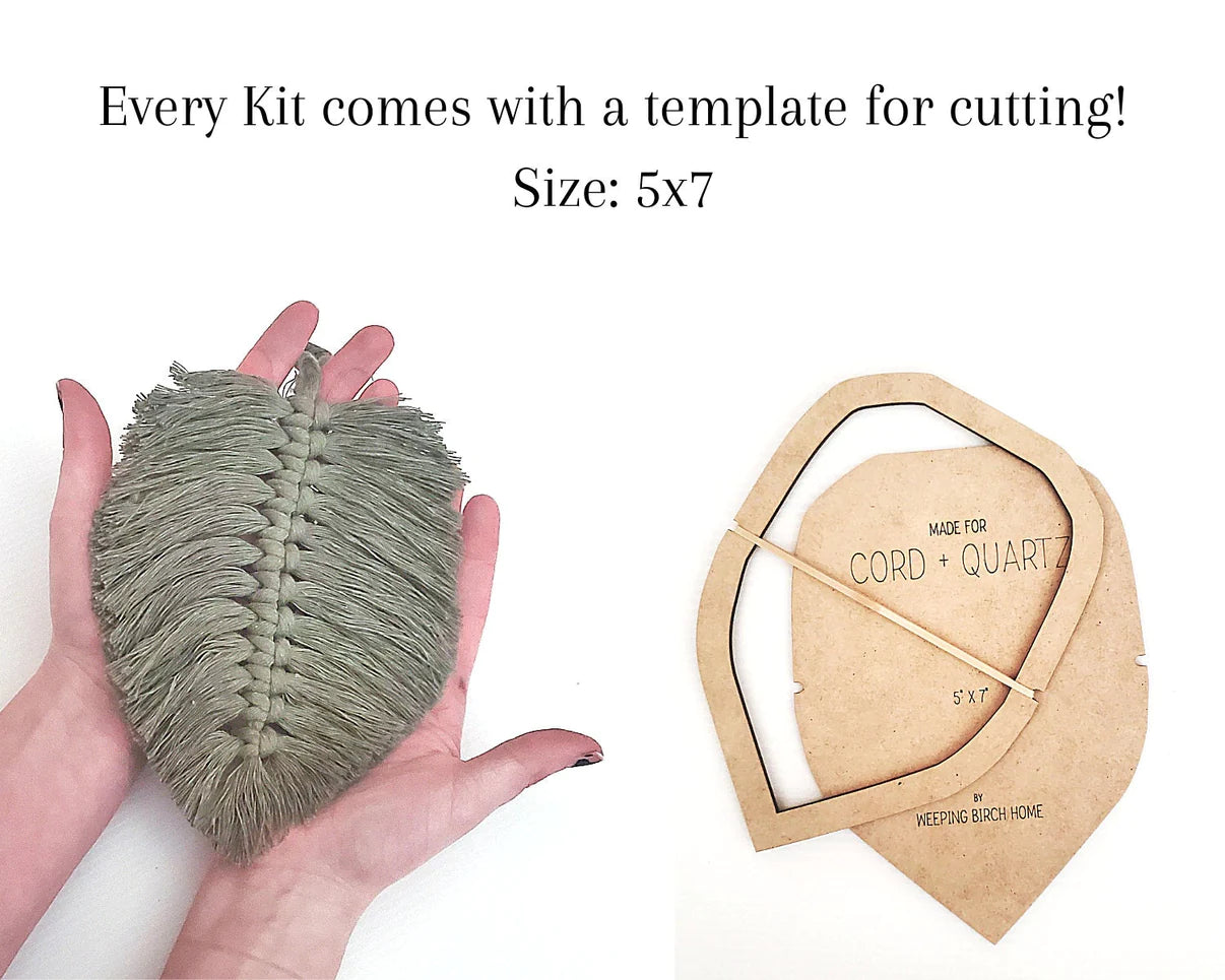 Macrame DIY leaf kit.