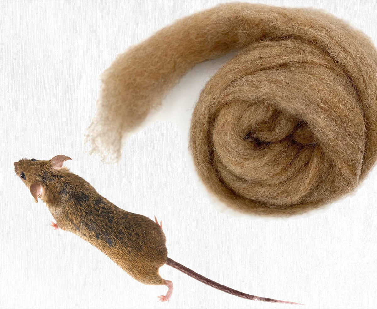 Mouse Carded Corriedale Felting Wool