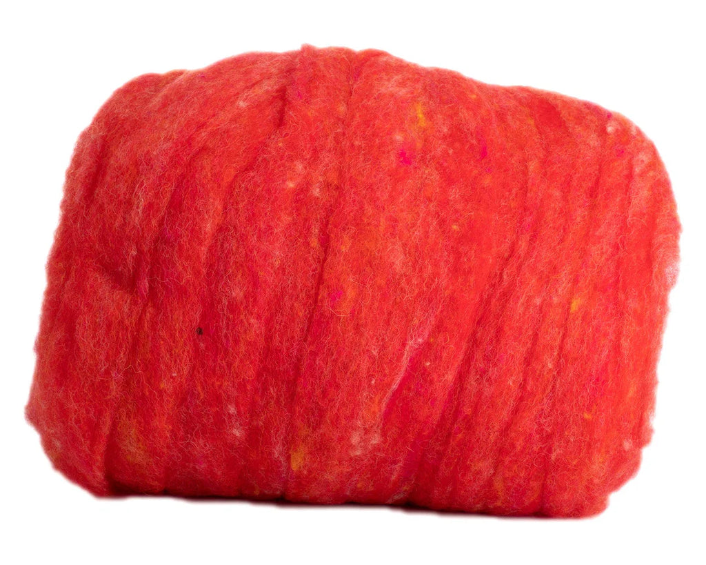 Orange Sherbet Felting Fleece (Heathered Wool)