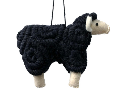 Handmade 100% Wool Sheep Ornament