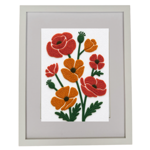 Golden Poppy- Felted Art
