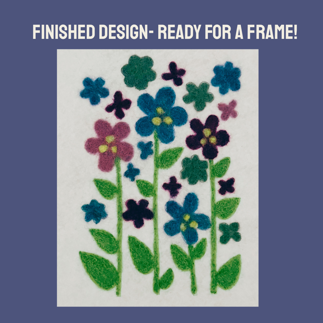 Wood Violet Design - Needle Felting Panel