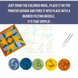 Prairie Star Barn Quilt - Felted Quilt Square