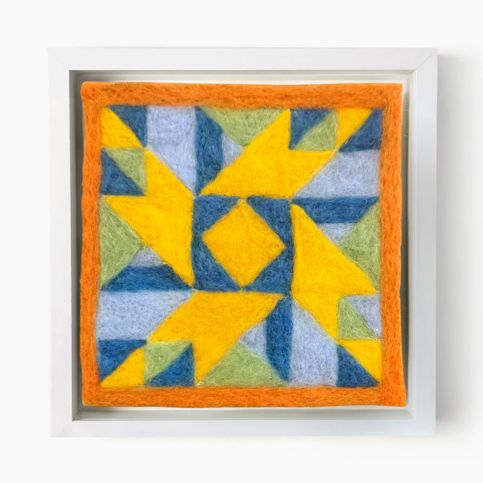 Prairie Star Barn Quilt - Felted Quilt Square