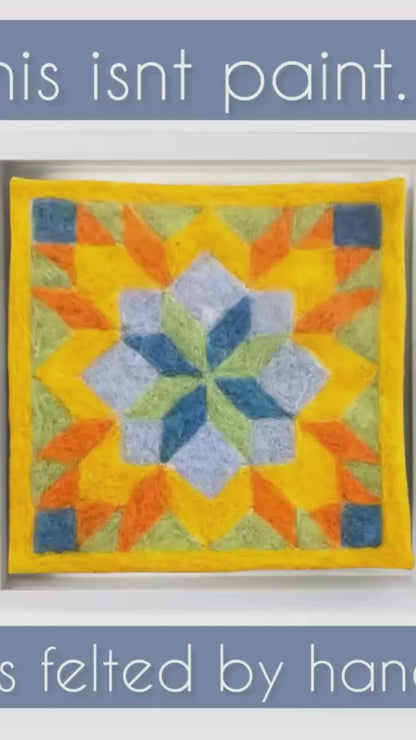 Barn Quilt Star Collection - Felted by Hand