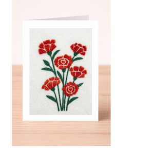 Red Carnation - Felted Art