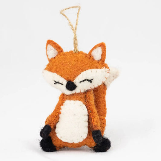 Red Fox Felted Ornament