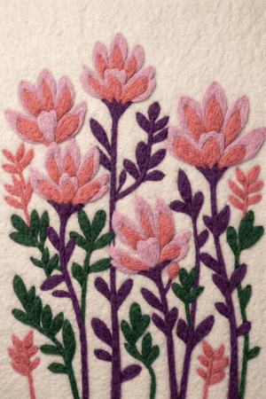 Rhododendron- Felted Art