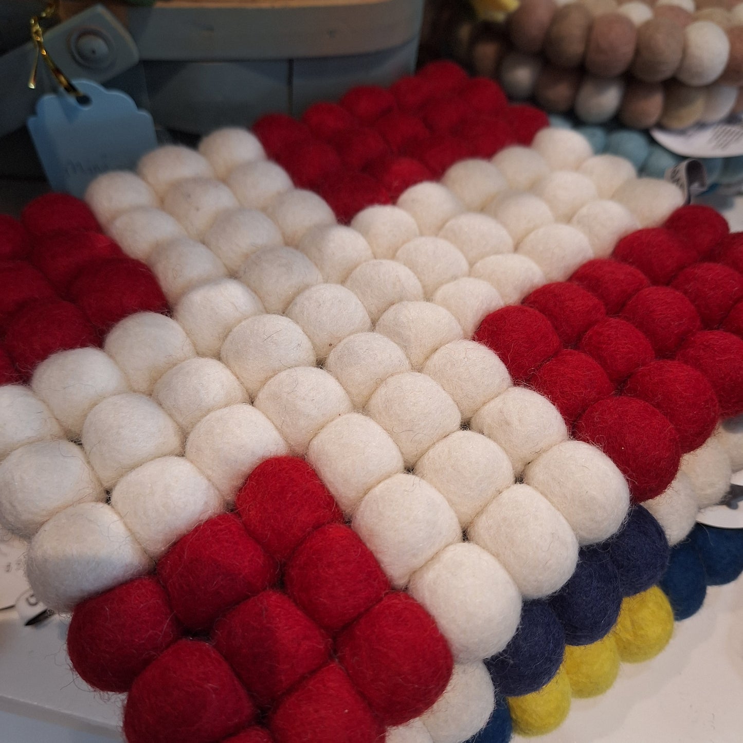 Traditional Felted Wool Trivets - Handmade - Round, Square, Colorful & Neutral!