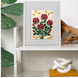 Rose Needle Felting Panel
