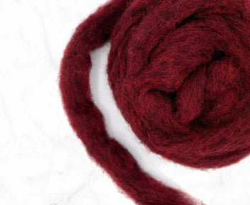 Rustic Red Carded Corriedale Felting Wool