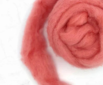 Coral Corriedale Felting Wool
