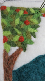 Sheep in a Meadow Folk Art Tapestry Needle Felting Kit