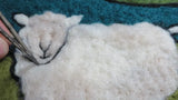 Sheep in a Meadow Folk Art Tapestry Needle Felting Kit