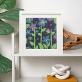 Wood Violet- Felted Art Tile