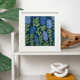 Bluebonnet- Felted Art Tile