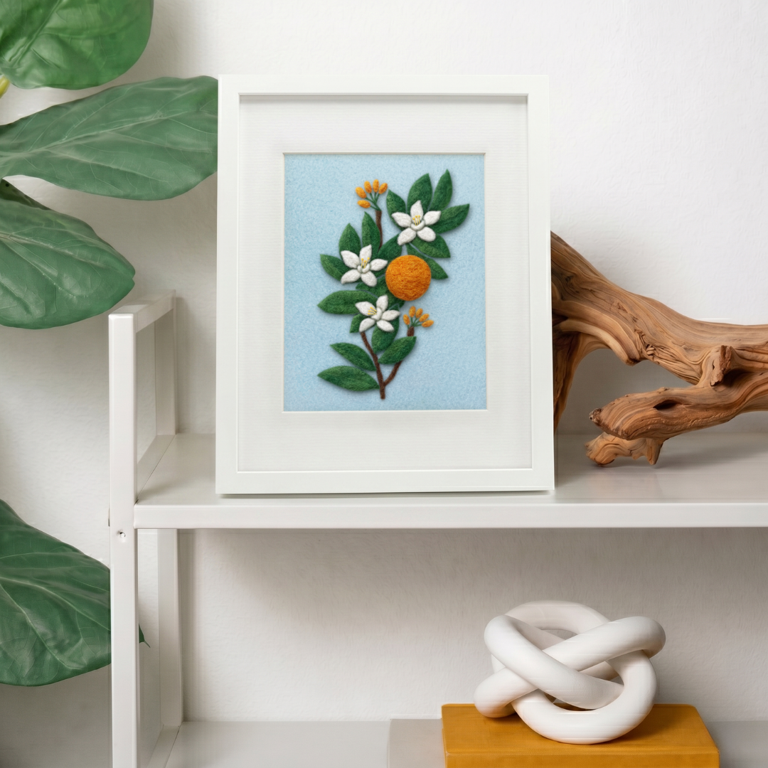 Orange Blossom - Felted Art