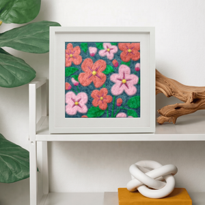 Hawthorn - Felted Art Tile