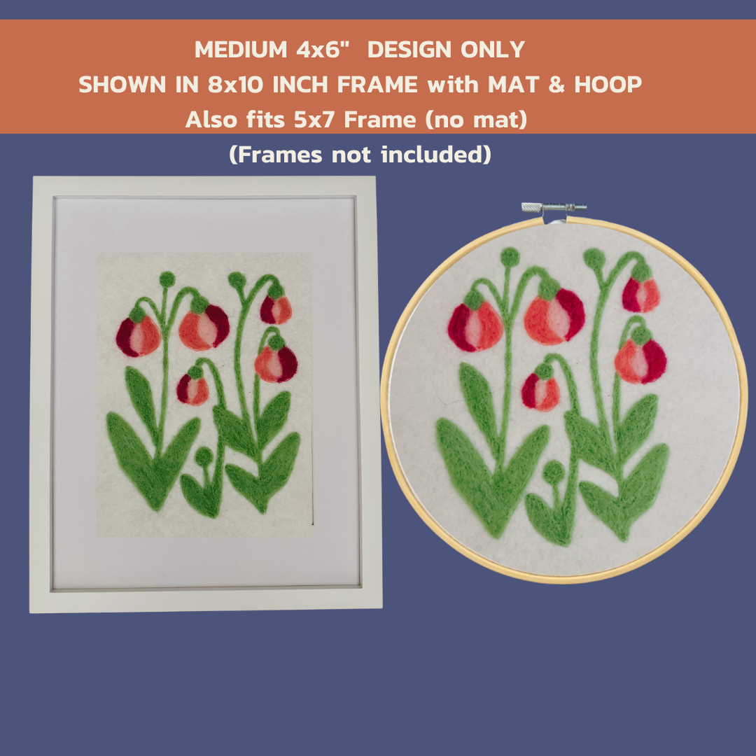 Minnesota Lady's Slipper - Felted Framed Art