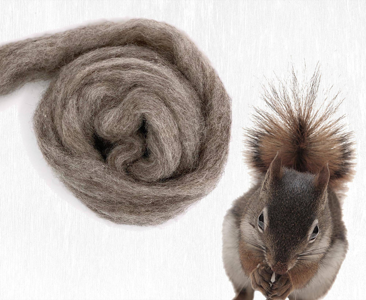 Squirrel Carded Corriedale Felting Wool