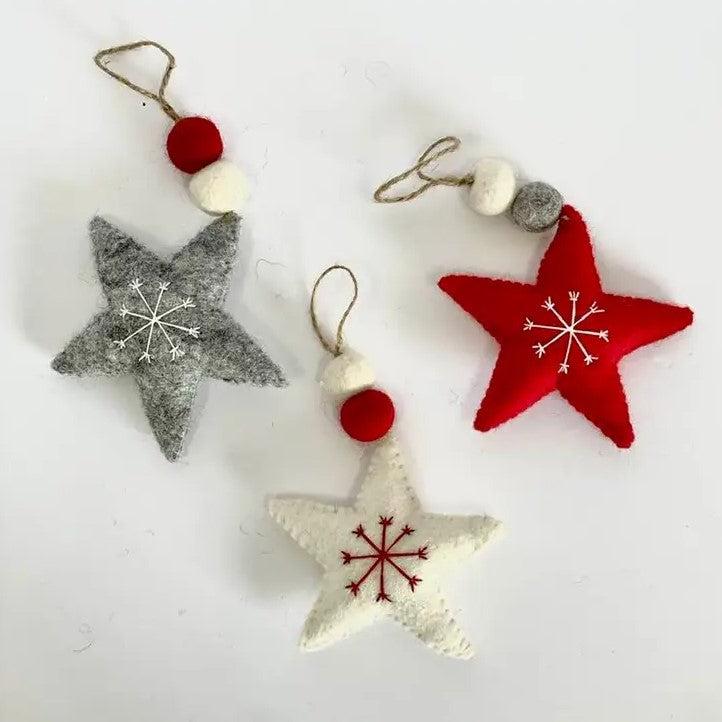 Felt Star  Holiday Ornaments