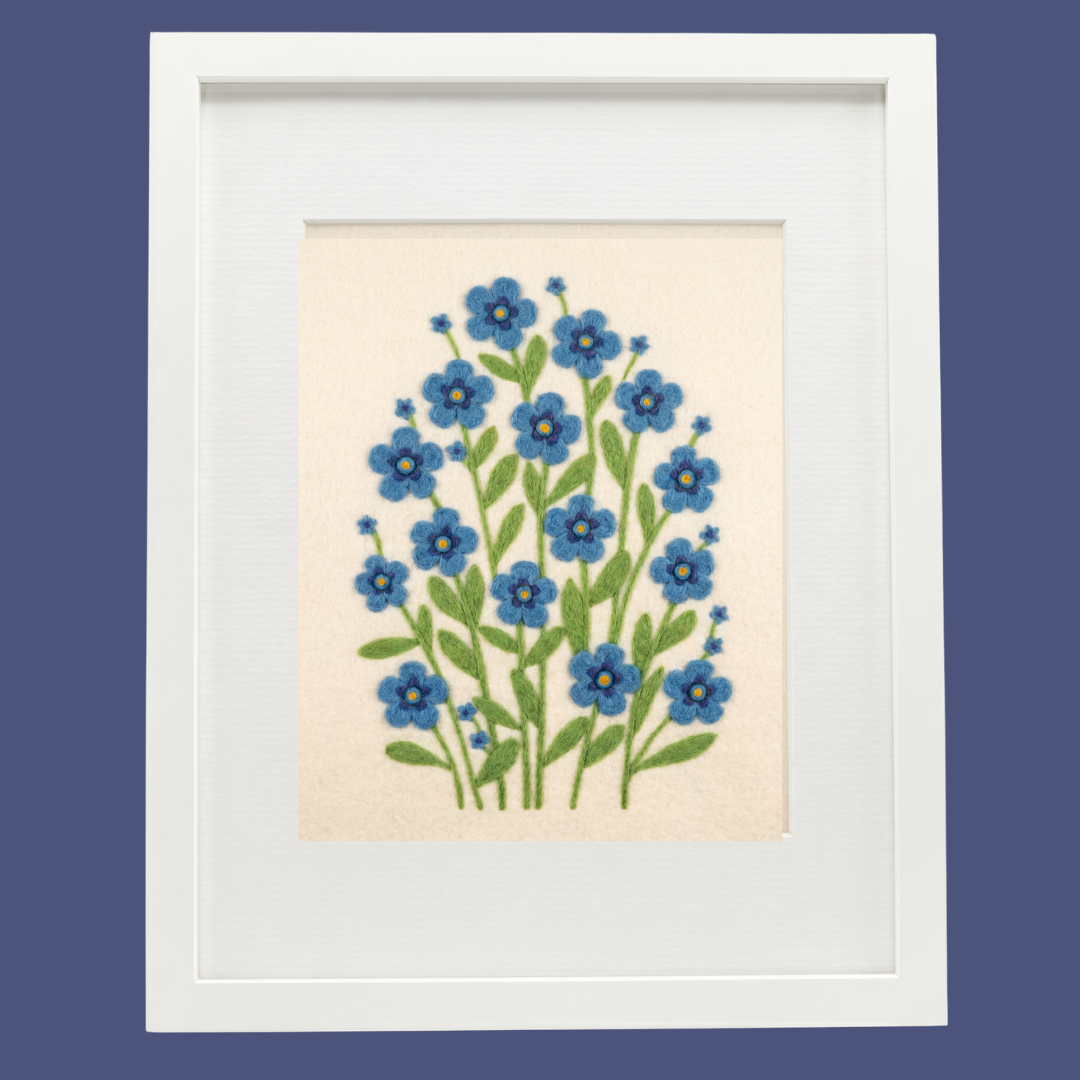 Forget-Me-Not - Felted Art
