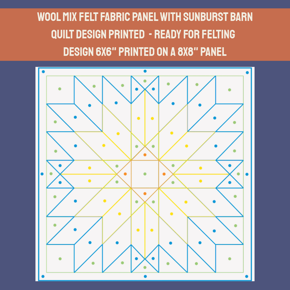 Sunburst Barn Quilt - Panel Only