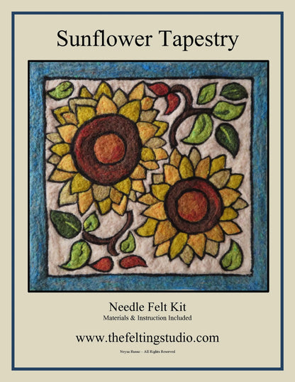 Sunflower Folk Art Tapestry Needle Felting Kit