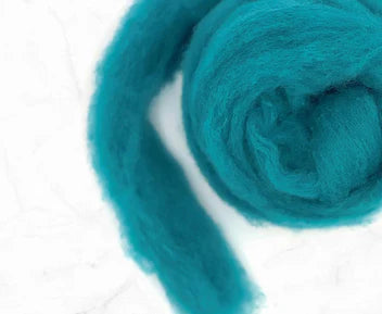 Teal Tide Carded Corriedale Felting Wool