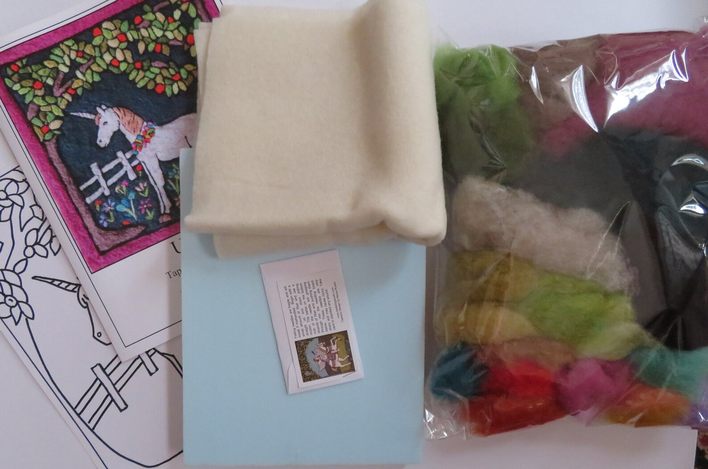 Unicorn Folk Art Tapestry Needle Felting Kit