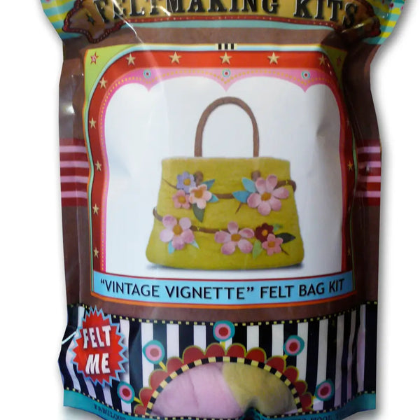 Vintage Vignette COMPLETE Wet Felting Bag Craft Kit