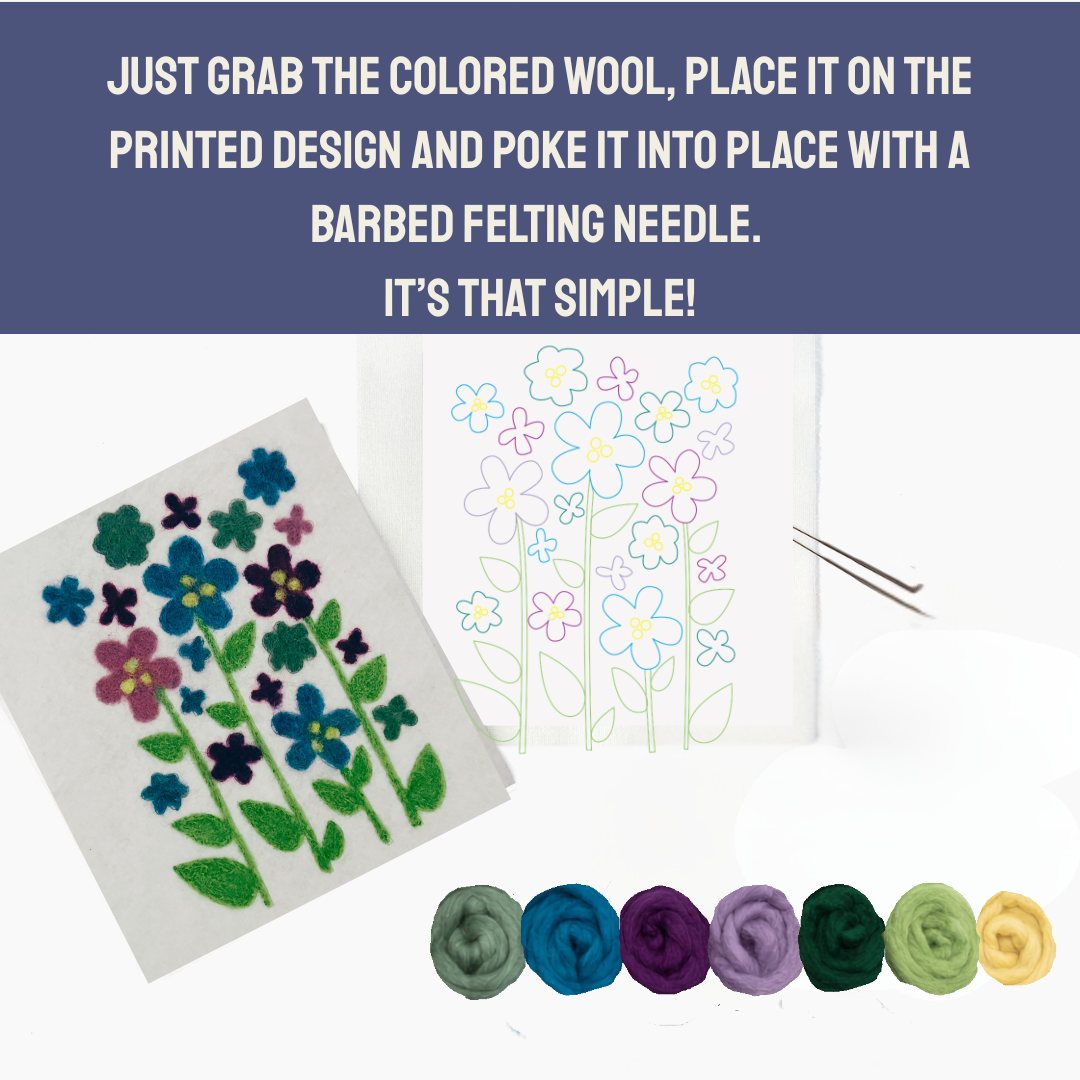 Wood Violet - Felted Art