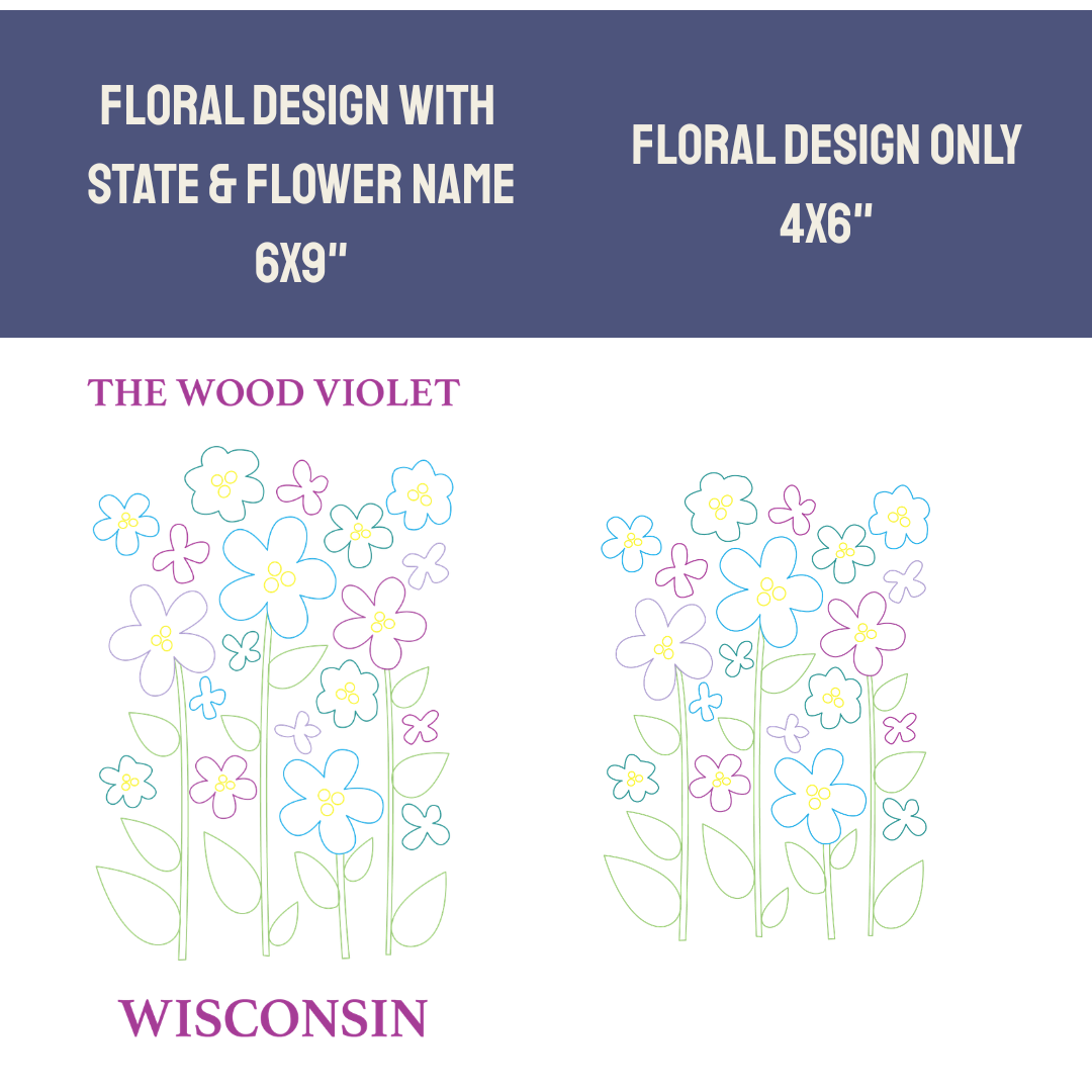 Wood Violet Design - Needle Felting Panel