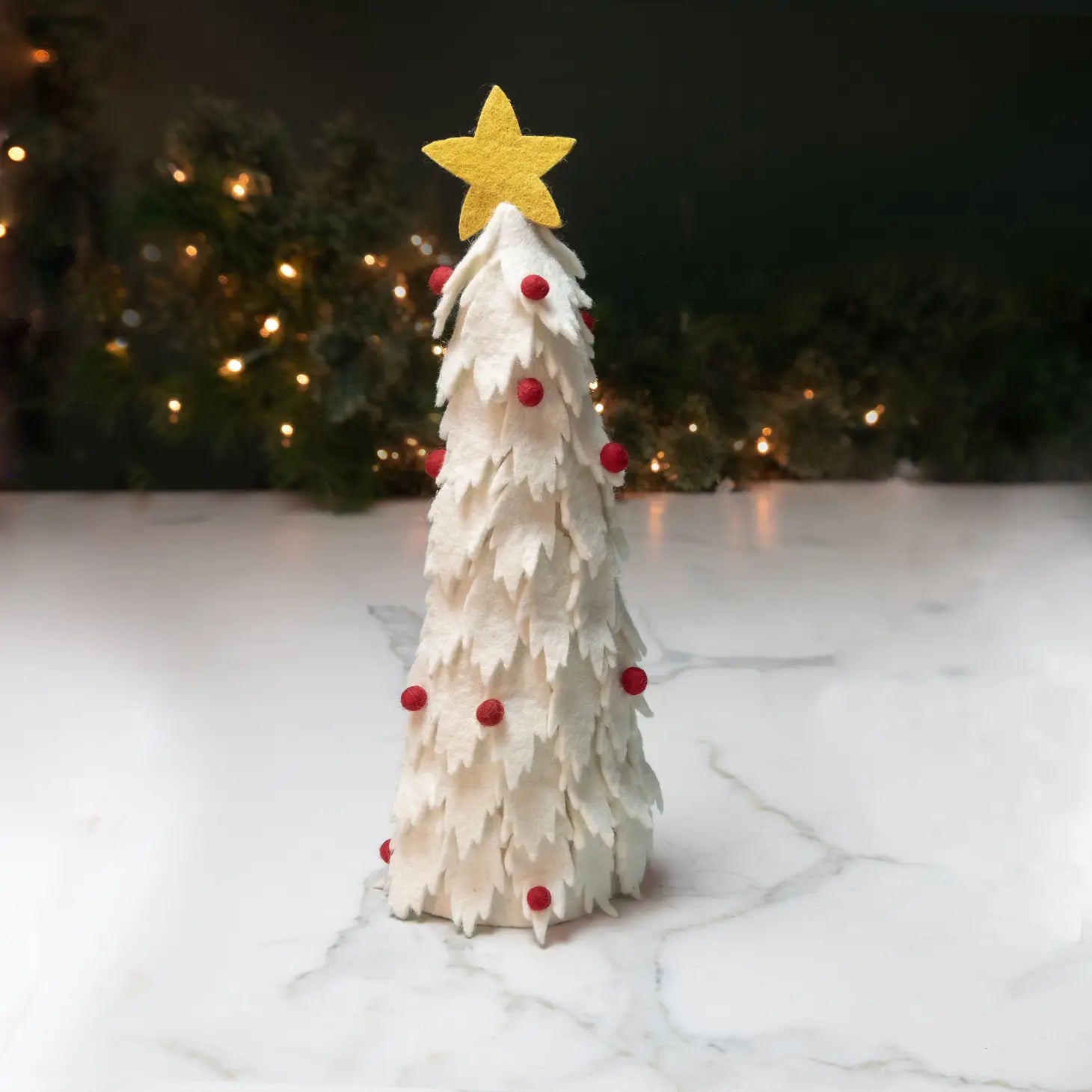 White Christmas Tree Topper or Tabletop Decor