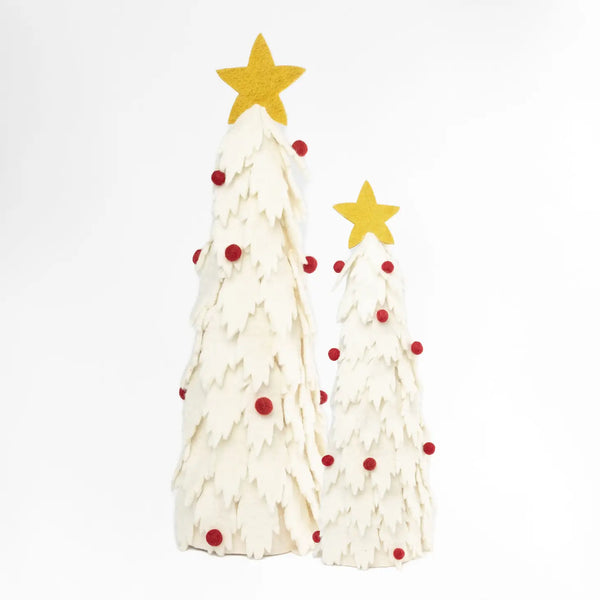 White Christmas Tree Topper or Tabletop Decor