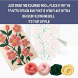 Wild Rose- Felted Art