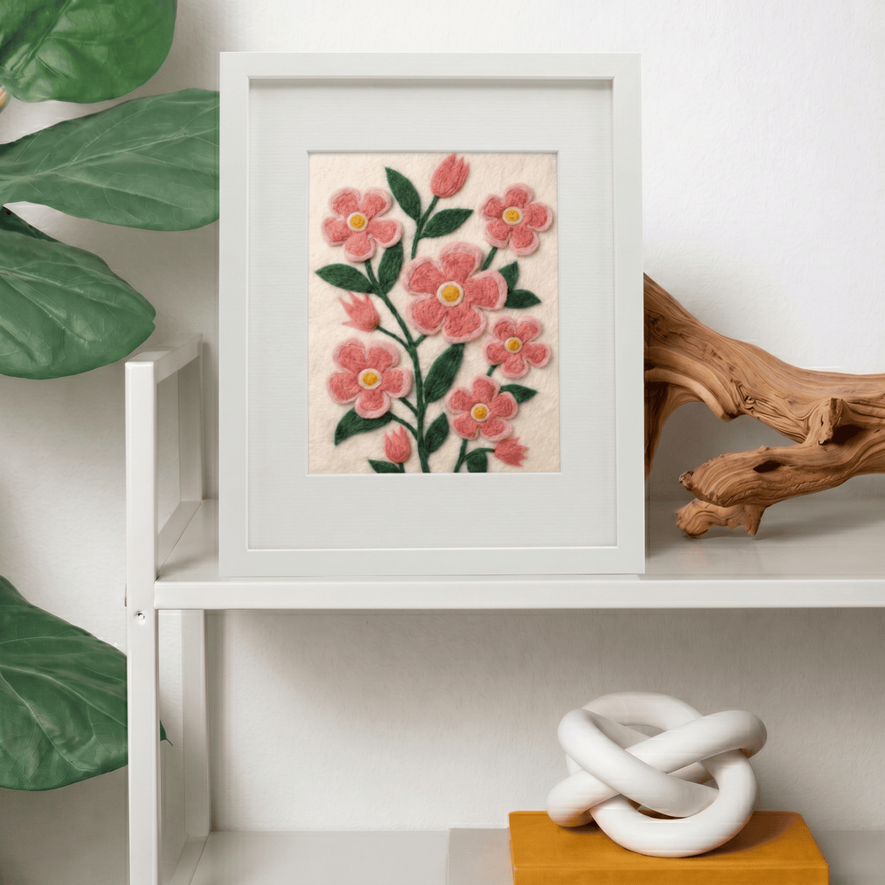 Wild Rose- Felted Art