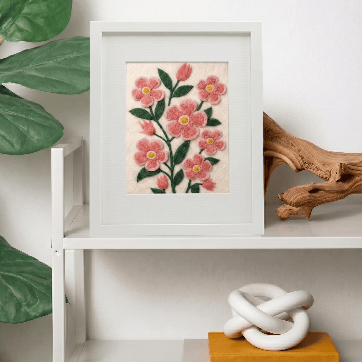 Wild Rose- Felted Art